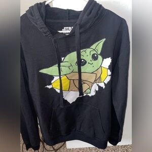 Black baby yoda jacket worn once medium.
